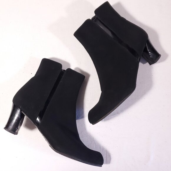 Stuart Weitzman Gore Tex Black Woven Nylon Ankle Booties Size Us 6.5 - Picture 1 of 6